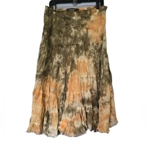 Vntg Rampage Womens Tie Dye Tiered Skirt Size 7 Waist 32"